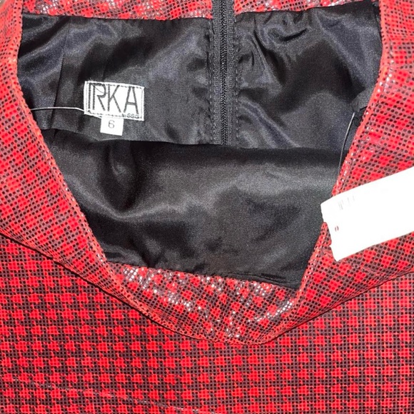 IRKA LEATHER n TWEED SKIRT ❤️ - Picture 3 of 4